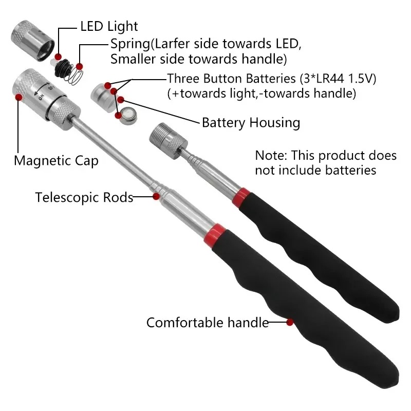 Fishing Rod Telescopic - LED 라이트가 있는 텔레스코픽 자석 펜