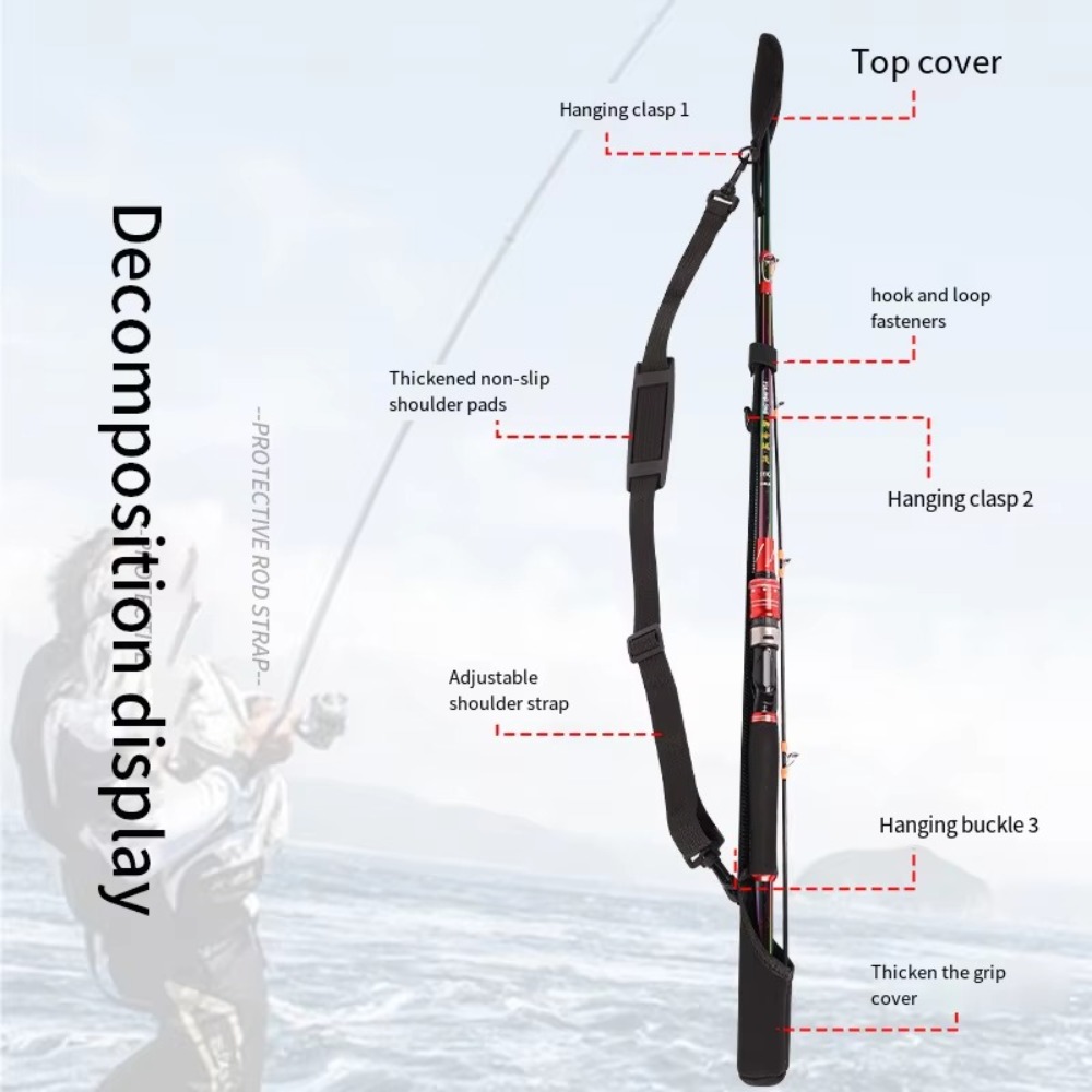 조절 가능한 낚싯대 보관 가방 휴대용 어깨 벨트 보호대 - Fishing Rod Combo 리뷰 및 가격