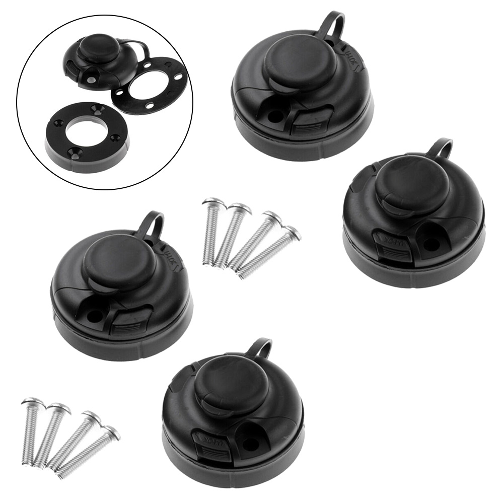 4Pcs 블랙 ABS 낚싯대 홀더 마운트 베이스(카약  - Fishing Rod Boat 리뷰 및 가격