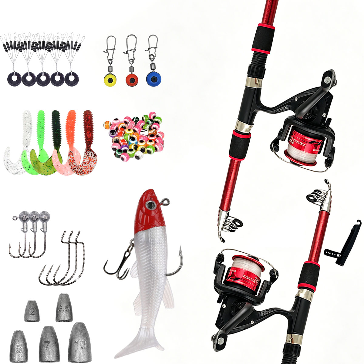 스피닝 낚싯대 및 릴 콤보 세트 1.8M 텔레스코픽 낚 - Fishing Rod Combo 리뷰 및 가격