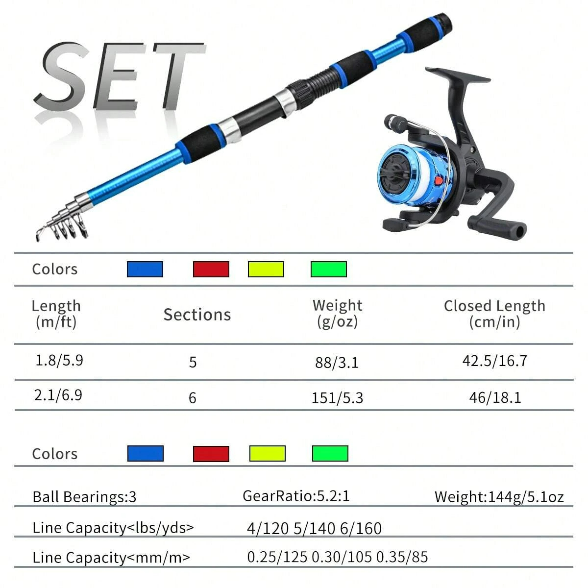 스피닝 낚싯대 및 릴 콤보 세트 1.8M 텔레스코픽 낚 - Fishing Rod Combo 리뷰 및 가격