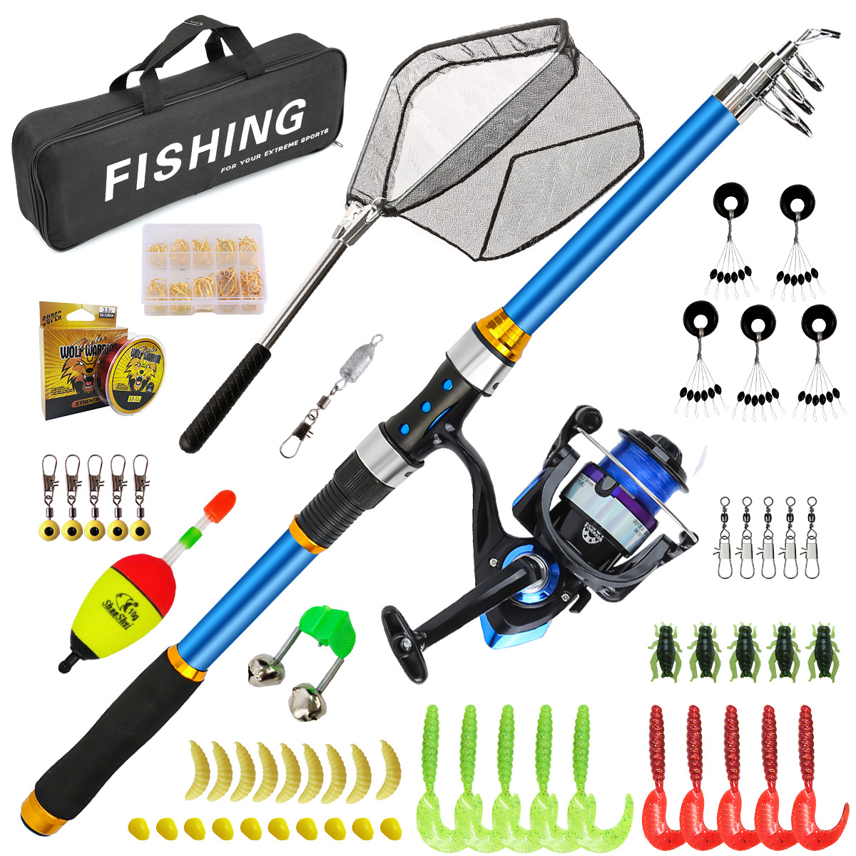 릴 및 액세서리가 포함된 2.1-3.6M 텔레스코픽 유 - Fishing Rod Carbon Fiber 리뷰 및 가격