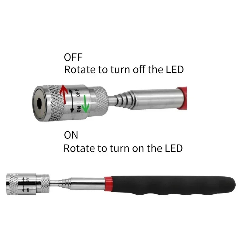 LED 라이트가 있는 텔레스코픽 자석 펜 확장 가능한  - Fishing Rod Telescopic 리뷰 및 가격