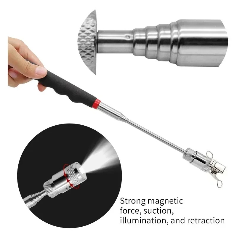 LED 라이트가 있는 텔레스코픽 자석 펜 확장 가능한  - Fishing Rod Telescopic 리뷰 및 가격